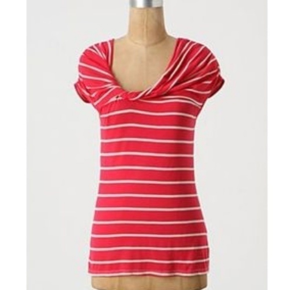 Anthro Deletta Striped Cap Sleeve Top S